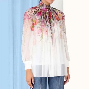 Zimmermann Prima Floral Print Smock Blouse